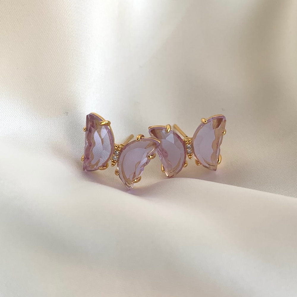 Violet Butterfly Earrings